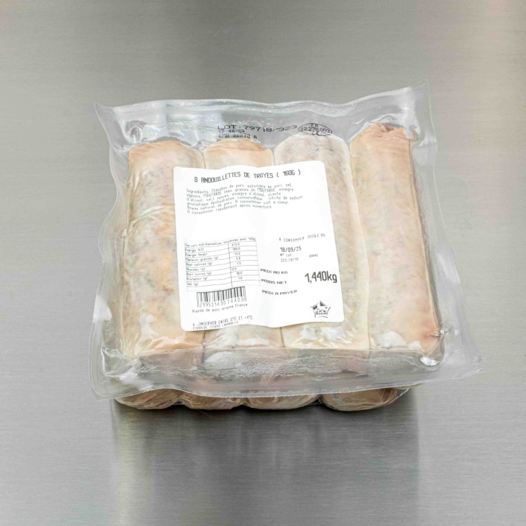 Andouillette de Troyes 1kg300 env. (8 andouillettes) | Calidel Pro