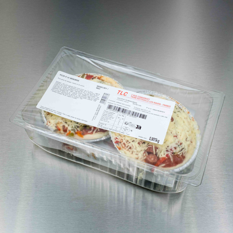 Pizza individuelle à la basquaise (4 pizzas de 200 g) | Calidel Pro Pizza individuelle à la basquaise (4 pizzas de 200 g) | Calidel Pro