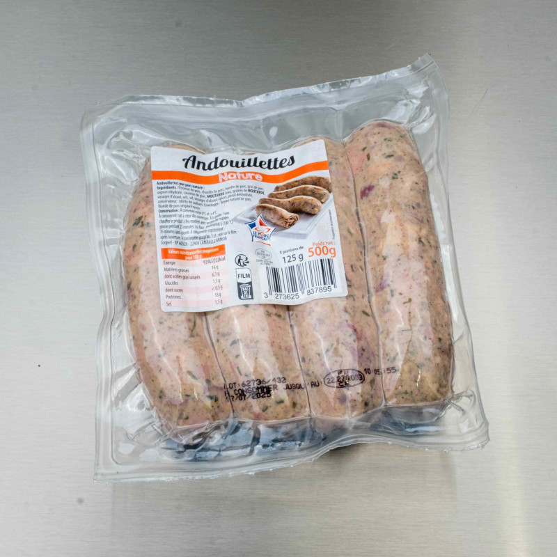 Andouillette pur porc nature 500 g (4 andouillettes de 125 g) | Calidel Pro Andouillette pur porc nature 500 g (4 andouillettes de 125 g) | Calidel Pro