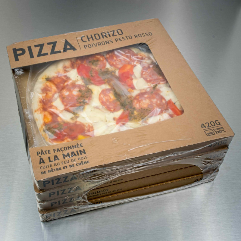 Pizza chorizo poivrons pesto rosso 420 g | Calidel Pro Pizza chorizo poivrons pesto rosso 420 g | Calidel Pro