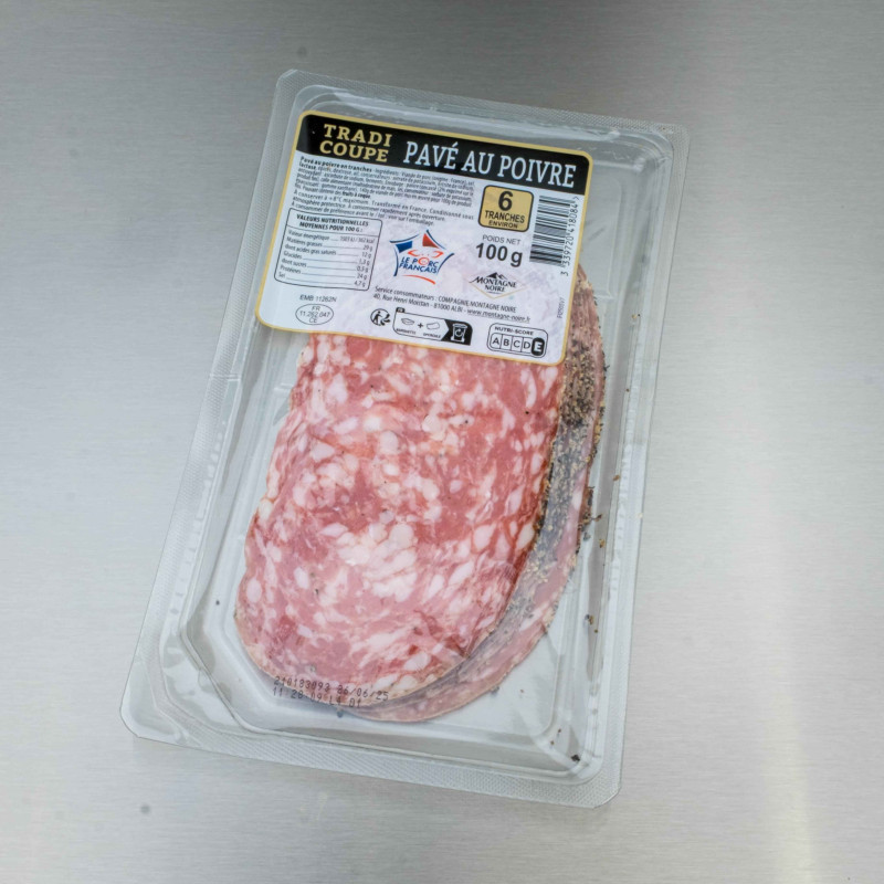 Pav&eacute; au poivre 10 tranches 80 g | Calidel Pro