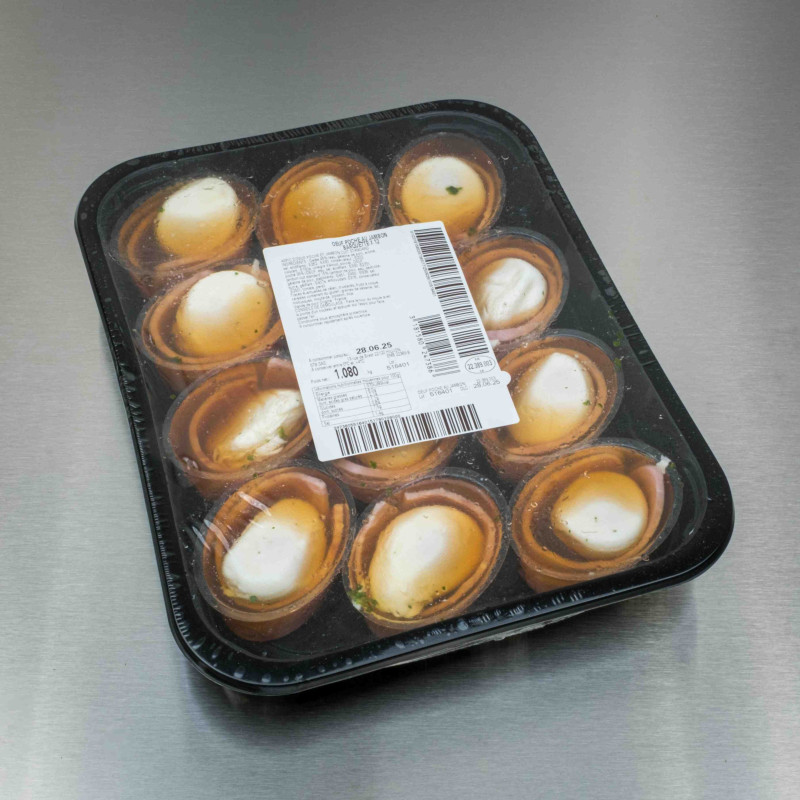 Oeufs pochés au jambon (12 pièces de 90 g) | Calidel Pro Oeufs pochés au jambon (12 pièces de 90 g) | Calidel Pro