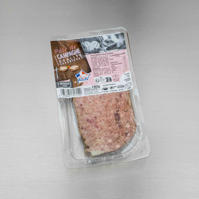 P&acirc;t&eacute; de campagne sup&eacute;rieur 180 g | Calidel Pro