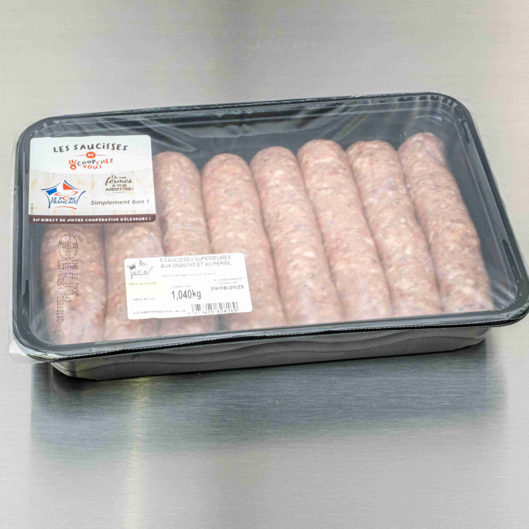Saucisses de porc aux oignons et persil | Calidel Pro