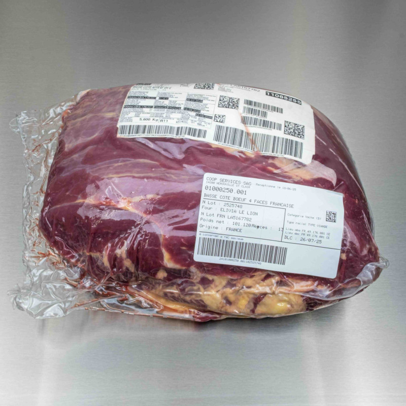 Basse c&ocirc;te de boeuf sans os 4 faces 6kg600 env. | Calidel Pro