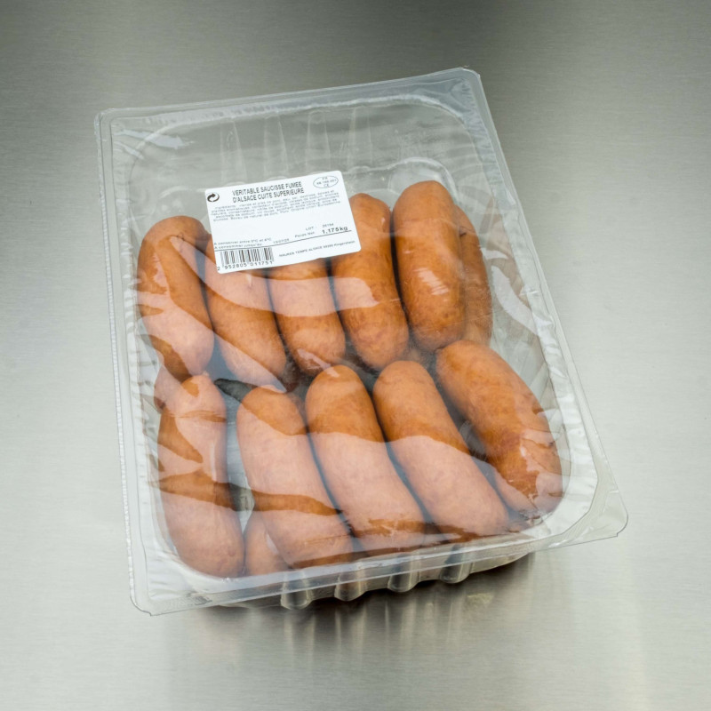 Saucisse fum&eacute;e Alsacienne (28 pi&egrave;ces de 50 g) | Calidel Pro