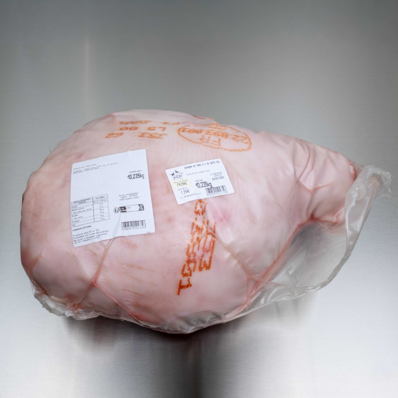 Jambon de porc avec os demi-sel 10 kg env. | Calidel Pro
