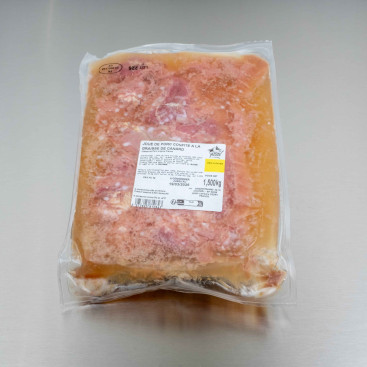 Noix de joue de porc confites &agrave; la graisse de canard 1kg500