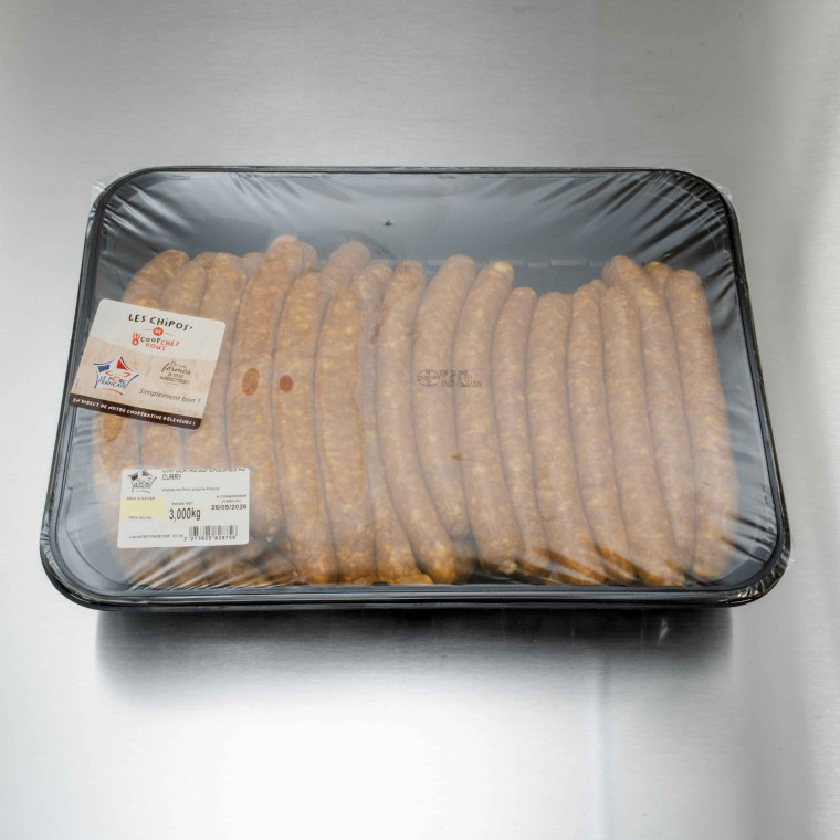 Chipolatas au curry 3 kg | Calidel Pro